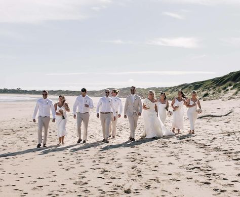 Balmy summer evenings are perfect for strolling along the beach! Hannah & Sam with their incredibly fun wedding party. Flamingo Photography, Wedding Party Beach, Wedding Group Photos, Wedding Parties Pictures, Small Wedding Party, Bridal Parties Pictures, Punta Cana Wedding, Wedding Picture Poses, Wedding Shot