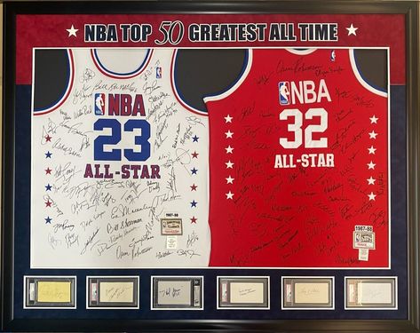 Incredible NBA Top 50 Greatest Players Signed Jersey Display Michael Jordan JSA #Signed #GreatestPlayersSignedJerseyDisplayMichaelJordan #IncredibleNba #Memorabilia #Sports Jersey Display, One Of One, Basketball Gifts, Nba Jerseys, Marketing On Instagram, Top 50, Sports Cards, Sports Collectibles, Get It Now