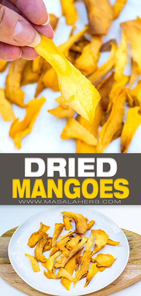 Dehydrated Mango, Dehydrator Recipes Fruit, Healthy Snack Recipe, Mango Slices, Mango Recipe, Healthy Lunches For Work, Fruit Slices, Meat Free Recipes, Yummy Healthy Snacks