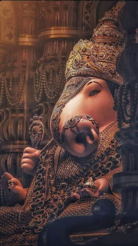 Lord Ganesha Wallpapers, Ganesh Ji Wallpaper, Wallpapers God, Ganpati Photo, Ganesh Chaturthi Festival, Beard Wallpaper, Ganpati Photo Hd, Army Wallpapers, Bappa Photo