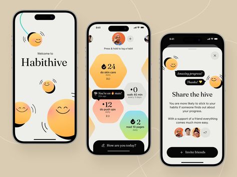 Habit Tracker Mobile App by Ronas IT | UI/UX Team on Dribbble Task App, Habit App, Habit Tracker App, House Share, Fitness Tracking App, Ux Design Trends, Figma Design, App Design Layout, Mobile App Design Inspiration