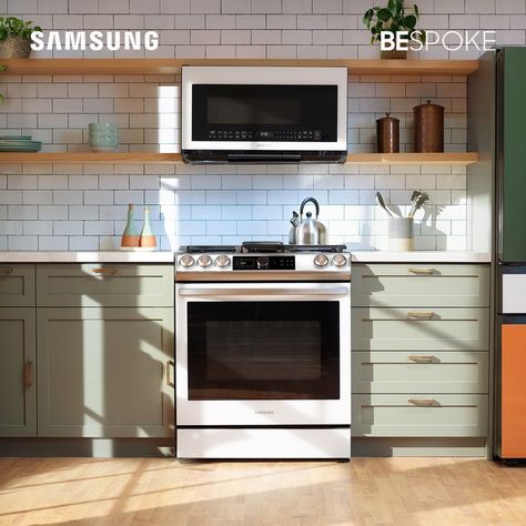 Bespoke Appliances, Samsung Kitchen Appliances, Samsung Kitchen, Samsung Bespoke, Samsung Appliances, Memorial Day Sale, Range Microwave, Kitchen Plans, Bespoke Kitchens