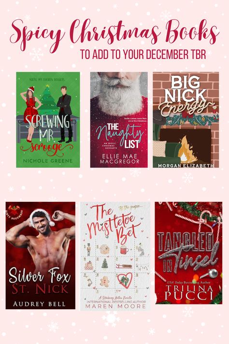 Looking to add some spicy to your holiday season? Here are 6 spicy Christmas books to add to your 2023 TBR. #Smuttychristmas #SpicyChristmasBooks #2023ChristmasTBR #ChristmasTBR #Ad Booktok Books Spicy, Christmas Spicy Books, Christmas Tbr, Christmas Books Recommendations, Spicy Christmas Books, Spicy Holiday Books, Spicy Books To Read, Tbr Ideas, Spicy Christmas Romance Books