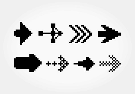 Arrow collection pixels. Vector illustration of 8 bit game assets. Presentation Aesthetic, Vector Assets, 8 Bit Pixel Art, 8 Bit Game, Nasa Wallpaper, Up Arrow, Arrow Logo, 8 Bits, Free Vectors