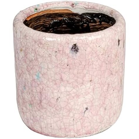 Amazon.com: Creative Co-Op Decorative Printed Terra-Cotta Footed Planter and Crackle Glaze, Multicolor : Patio, Lawn & Garden Pink Terracotta, Art Pole, Puzzle Crafts, Terracotta Planter, Matte Pink, Decorative Planters, Crackle Glaze, Creative Co Op, Hand Body Lotion