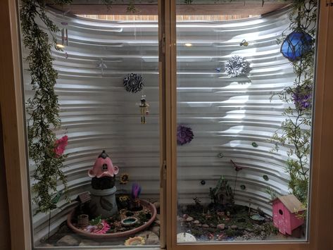 Egress Window Decorating Ideas, Window Well Fairy Garden, Window Well Decorating Ideas Plants, Window Well Garden, Basement Window Well Ideas, Window Well Decorating Ideas, Egress Window Ideas, Window Well Ideas, Basement Window Decor