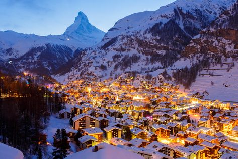 https://flic.kr/p/GG9gcq | Zermatt by night | My Instagram -  My Flickr - My Facebook - My 500px Zermatt Switzerland Summer, Switzerland Summer, Switzerland Tourism, Zermatt Switzerland, Jules Verne, Destination Voyage, Mountain Town, Zermatt, Travel Insurance