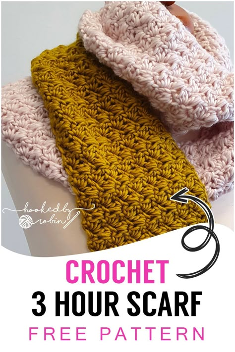 Crochet Tote Bags Free Patterns, Crochet Scarf Pattern Free Easy, Chunky Crochet Scarf, Simple Scarf Crochet Pattern, Crochet Tote Bags, Chunky Yarn Crochet, Crochet Scarf Easy, Crocheted Scarves, Crochet Scarf Patterns