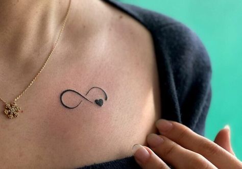 Infinity Heart Tattoo Infinity Knot Tattoo, Infinity Tattoo Meaning, Positive Tattoos, Eye Tattoo Meaning, Heart With Infinity Tattoo, Lilac Tattoo, Infinity Symbol Tattoo, Infinity Tattoo Designs, Knot Tattoo