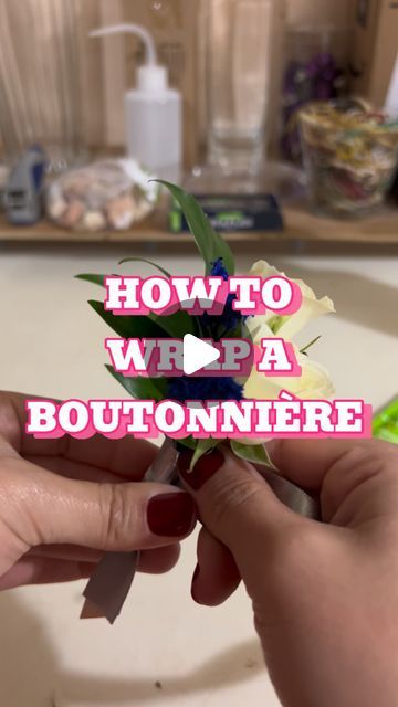 How To Make A Bow For A Boutonniere, Easy Boutonniere Diy, How To Make A Buttonhole Flower, Small Simple Boutonniere, Small Bouteniers, Wedding Botonier Ideas, Boutinaire Ideas, How To Make Boutonnieres Diy, How To Make A Boutonniere Diy Tutorials