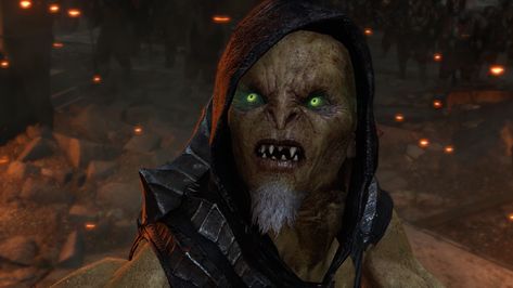 Jenny T.'s screenshot from his first appearance in Minas Ithil. Orc Necromancer, Middle Earth Shadow, Shadow Of Mordor, Arte Alien, East Meets West, Microsoft Windows, Middle Earth, Tolkien, The Fall