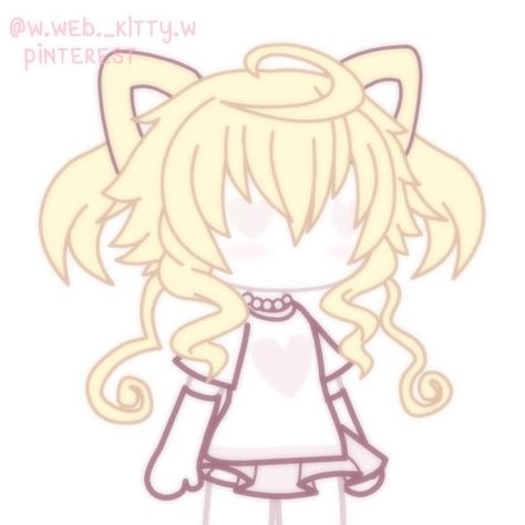 Cute Core Gacha Club, Outfit Gacha Life, Gacha Life Hair Ideas, Outfit Gacha, Gacha Hair, Cats Art Drawing, Anime Lineart, Props Art, Body Base Drawing