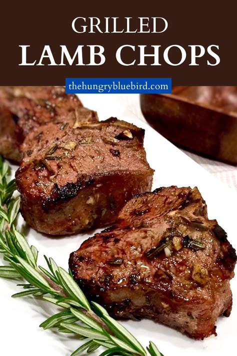 Grilled Lamb Recipes, Lamb Loin Chop Recipes, Grilled Lamb Chop Recipes, Rosemary Lamb, Lamb Loin Chops, Grilled Lemon, Marinated Lamb, Lamb Loin, Grilled Lamb Chops