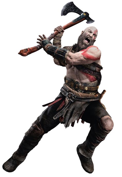 Kratos Swinging Axe from God of War Metal Men, Warrior Pose, Action Pose Reference, Raven Queen, Playstation 1, Anatomy Poses, 다크 판타지, Human Poses Reference, Human Poses