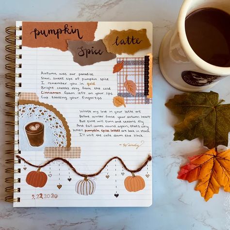 November Junk Journal, Pumpkin Latte, Latte Art, Pumpkin Spice Latte, Journal Ideas, Pumpkin Spice, Junk Journal, Toast, Frozen