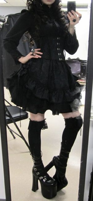 Too bad I always looked like a drag queen in goth lolita. Goth Gifts, Gothic Fashion Women, How To Impress, Lolita Outfits, Gothic Clothes, Goth Girl, Shop Clothes, Stylish Clothes