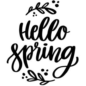 Silhouette Design Store - View Design #242302: hello spring Kanban Crafts, Spring Signs, Home Decor Paint, Hand Drawn Lettering, Concrete Crafts, Paint Wood, Painted Wood Signs, Diy Spring, Spring Sign