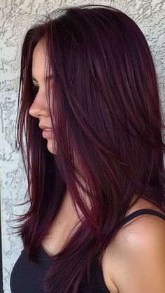 Dyed Hair Brown Skin, Dark Burgundy Hair, Beauty Confidence, Wine Hair, Cherry Hair, Hair Color Streaks, Hair Color Burgundy, Dark Red Hair, Natural Redhead