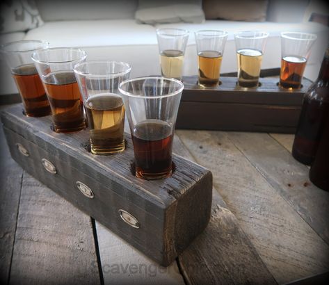 Flight Boards Diy, Beer Flight Holder, Flight Boards, Beer Sampler, Flight Board, Wood Beer, Beer Caddy, Beer Flight, Make Your Own Wine