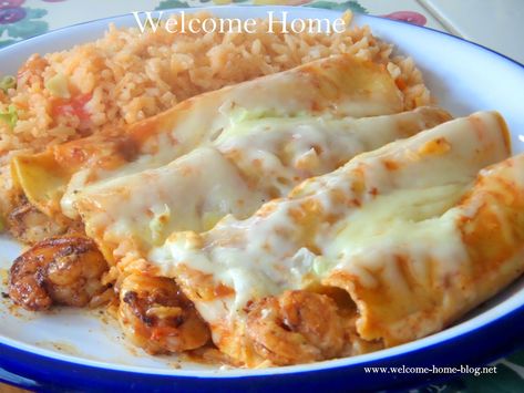 Welcome Home Blog: Incredible Shrimp Enchiladas Enchiladas Dip, Mayo Shrimp, Shrimp Enchiladas Recipes, Seafood Enchiladas Recipe, Seafood Enchiladas, Shrimp Enchiladas, Keto Seafood, Mexican Cooking, Shrimp Dishes