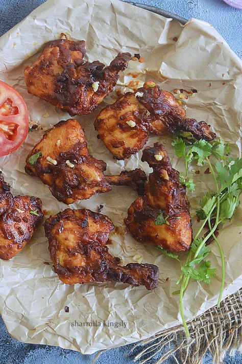 Chicken Lollipop is a popular Indo-Chinese dish prepared with a variety of sauces and spices and cooked to perfection in the air fryer. Air Fryer Tandoori Chicken, Chicken Flavored Rice, Chicken Lollipop, Spicy Prawns, Chicken Lollipops, Dum Biryani, Air Fried Food, Biryani Recipe, Lemonade Recipes