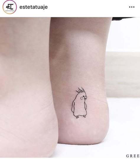 Cute Parrot Tattoo, Cockatiel Tattoo, Cockatoo Tattoo, Small Cardinal Tattoo, Foot Tattoo Quotes, Parrot Tattoo, Cardinal Tattoo, Cardinal Tattoos, Sisters Tattoo