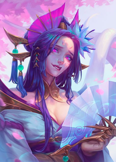 Cassiopeia League Of Legends, Spirit Blossom Cassiopeia, Dark Kingdom, Spirit Blossom, League Of Legends Comic, League Of Legends Game, League Of Legends Characters, Splash Art, Art Folder