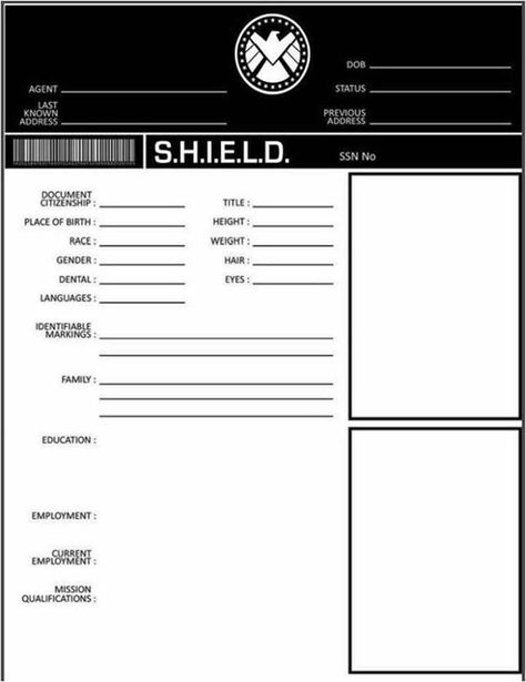 Fbi Document, Detective Case File Template, Marvel Shield Files Template, Shield Files Template, Shield Agent File, Natasha Romanoff Shield File, Fbi Files, Marvel Shield Files, Marvel Shield