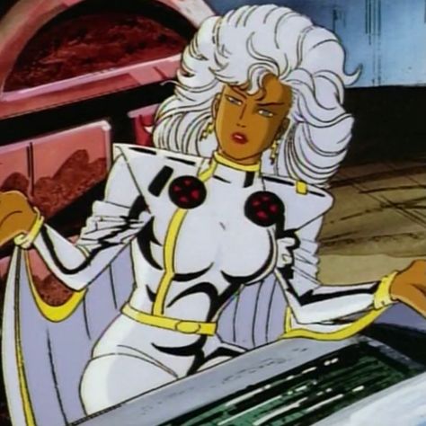 Storm 90s Xmen, Strom X Men, Storm Xmen 97, X Men Animated Series, Deadpool Y Spiderman, Cosplay Memes, Storm Xmen, Xman Marvel, Lightning Powers