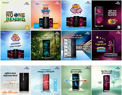 Refrigerator Advertising, Social Media Creative, Design Advertising, Graphic Design Advertising, Photoshop Adobe, Banner Design, Adobe Photoshop, Refrigerator, Adobe Illustrator