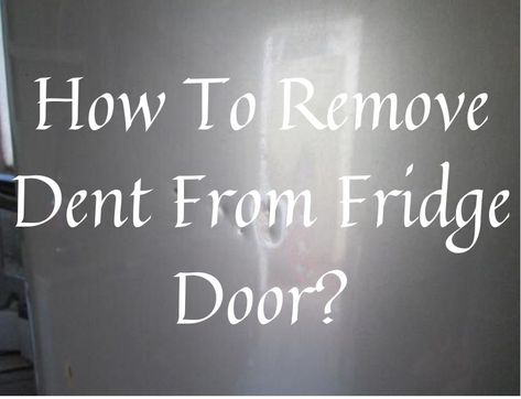 How To Cover Dents On Fridge, Hidden Refrigerator, Kitchenaid Refrigerator, Door Alternatives, Fridge Repair, Refrigerator Covers, Bump Out, Old Refrigerator, Fridge Door