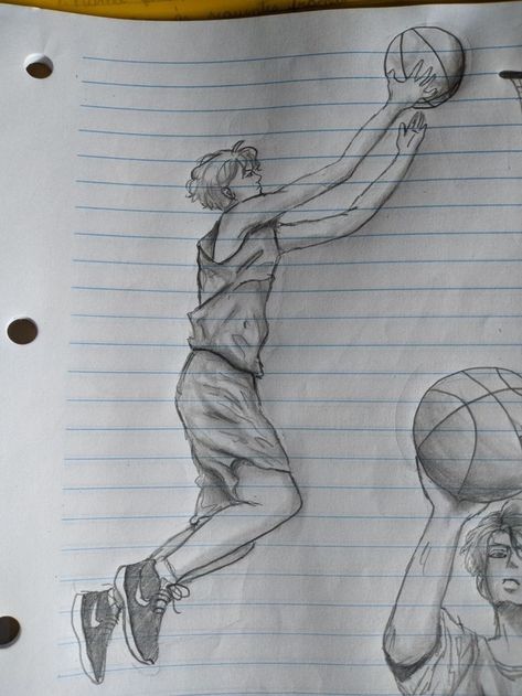 Basket Drawing Art, Sport Drawing Ideas Art, Sport Drawing Ideas, Basketball Player Drawing, Simple Easy Drawings, Basketball Pose, Sport Drawing, People Drinking Coffee, Basketball Drawings