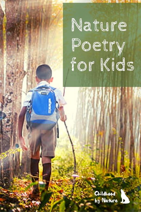 One way that we love to soak in nature with our kids is through nature poetry. Don't be intimidated if you don't consider yourself a poet. Anyone with feelings and sensations and memories can be a poet. Nature is one of the best sources of inspiration as it is alive and surrounds our senses with stimuli. Beautiful Poems About Nature, Poetry About Nature Beauty, Nature Poems For Kids, Poem About Nature Beauty, Poem About Nature Earth, Poem On Nature In English, Poems For Boys, English Rhymes, Nature Poem