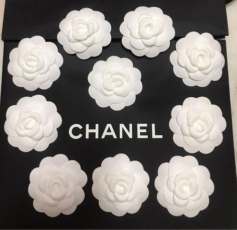 Chanel Camellia flower sticker Chanel Camellia Flower, Chanel Flower, Vintage Chanel Bag, Fake Designer Bags, Chanel White, Chanel Camellia, Sticky Paper, Fake Designer, Camellia Flower