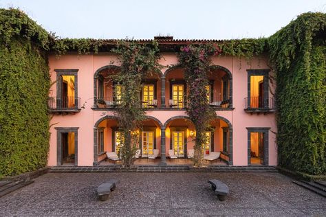 Hacienda Homes, Mexican Hacienda, Hotel Room Design, Volcanic Stone, Visit Mexico, Over The River, Luxury Holidays, Dark Skies, Back Patio