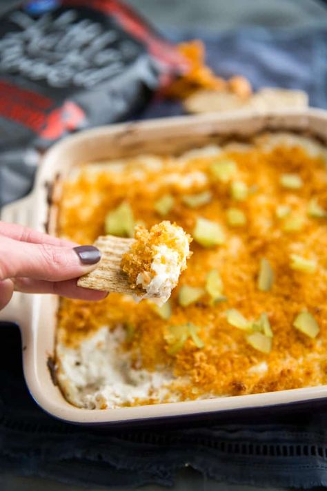 This chicken dip is creamy, cheesy and has just a bit of spice! This an easy go-to dip for any occasion! Nashville Hot Chicken Dip, Hot Chicken Dip, Nashville Hot Chicken Recipe, Hot Chicken Recipe, Nashville Chicken, Entertaining Appetizers, Nashville Hot Chicken, Nashville Hot, Chicken Dip