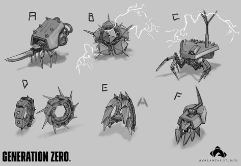 ArtStation - Generation Zero - Tick Animatronic Design, Generation Zero, The Tick, Robots Concept, Ticks, Art Director, Fun Projects, Work On, To Work