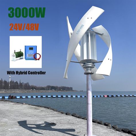 Diy Wind Turbine, Vertical Wind Turbine, Vertical Axis Wind Turbine, Wind Power Generator, Wind Wheel, Off Grid System, Wind Turbine Generator, Casting Aluminum, Wind Generator