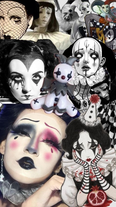 #clowns #clowncore #darkclowncore Dark Clowncore, Cute Clown, Holiday Fun, Makeup Tutorial, Carnival, Witch, Halloween, Makeup, Art