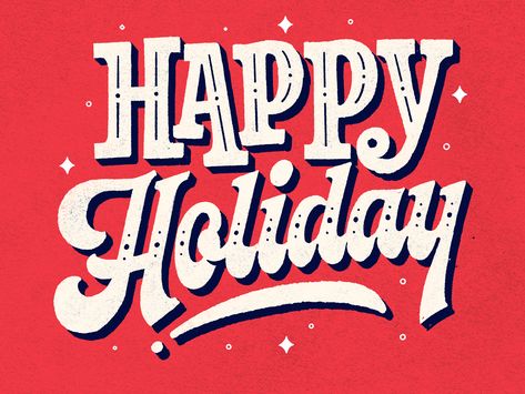 Happy Holiday! by Ilham Herry Merry Christmas Font, Christmas Fonts Free, Fonts Christmas, Holiday Fonts, Create Christmas Cards, Christmas Typography, Happy Holiday Cards, Event Logo, Christmas Fonts