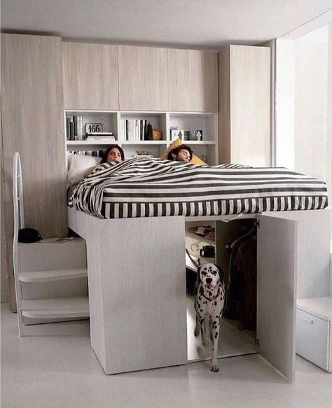 Cama Closet, Bed Closet, Design Ložnic, Cool Kids Bedrooms, Dog Rooms, Bed In Closet, Tiny Bedroom, Awesome Bedrooms, Dream Rooms