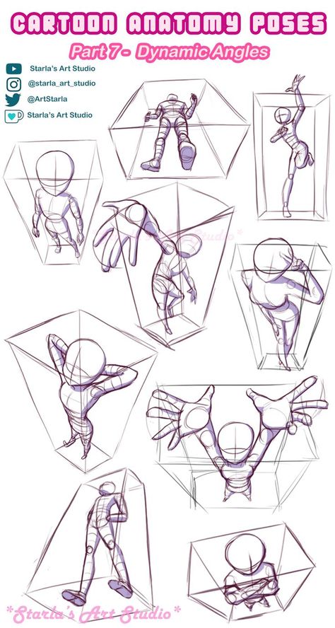 Cartoon Anatomy Poses, Cartoon Anatomy, Ako Kresliť, رسم كاريكاتير, Perspective Drawing Lessons, Drawing Body Poses, Body Drawing Tutorial, Drawing Faces, Anatomy Poses