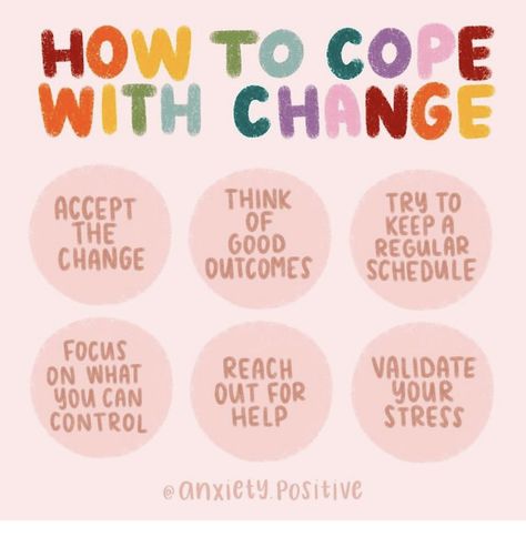 Making Life Changes, Change Is Inevitable, Healthy Coping Skills, Mental Health Activities, Mental Health Therapy, Social Emotional Skills, Mental Health And Wellbeing, Emotional Skills, Mental Wellbeing