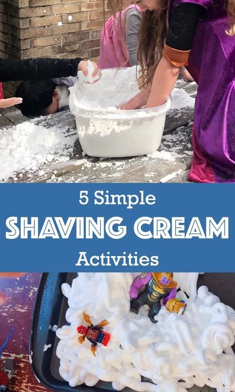 Shaving Cream Activities For Toddlers, Shaving Cream Toddler Activities, Shave Cream Painting, Toddler Shaving Cream Activities, Kids Shaving Cream Activities, Shaving Cream Activities Prek, Shaving Cream Activities For Kids, Shaving Cream Cloud Experiment, Shaving Cream Table Activity