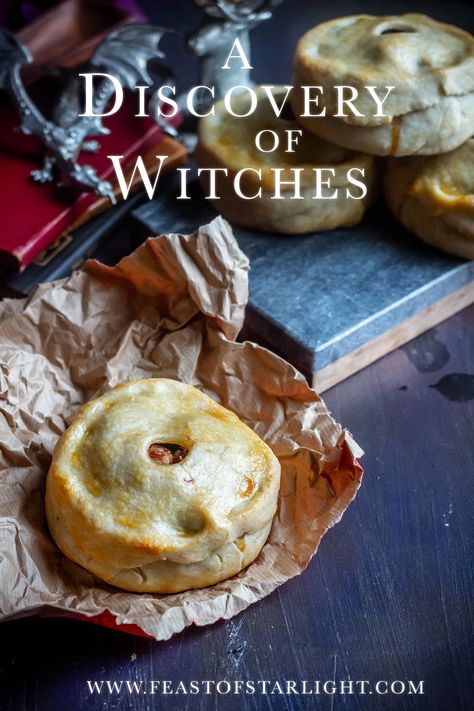 A recipe for Master Prior's English duck pie inspired by the book, Shadow of Night, by Deborah Harkness.  #recipes #allsouls #discoveryofwitches Witches Recipes, Feast Of Starlight, All Souls Trilogy, Meat Pie Recipe, Souls Trilogy, Discovery Of Witches, Deborah Harkness, Pies Recipes, Spiced Wine