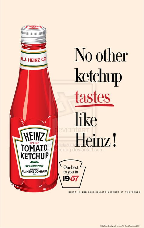 I love ketchup! I could eat it all day if I wanted to... Which is kinda gross actually. Heinz Tomato Ketchup, Heinz Ketchup, Vintage Advertising Posters, Food Ads, Tomato Ketchup, Retro Ads, Metal Wall Sign, Old Ads, Ketchup Bottle