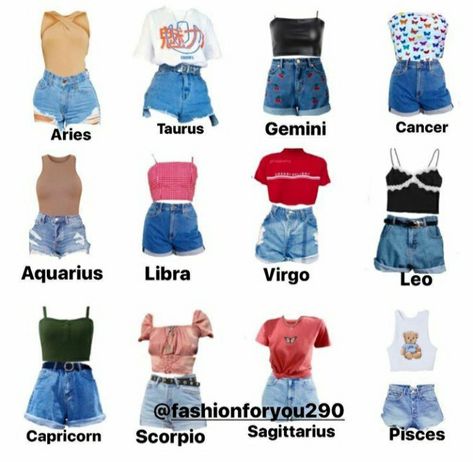 Outfit Chart, Zodiac Outfits, Zodiac Clothes, Zodiac Fashion, Zodiac Sign Fashion, Zodiac Sign Traits, Easy Trendy Outfits, 4 Life, Fairy Tail