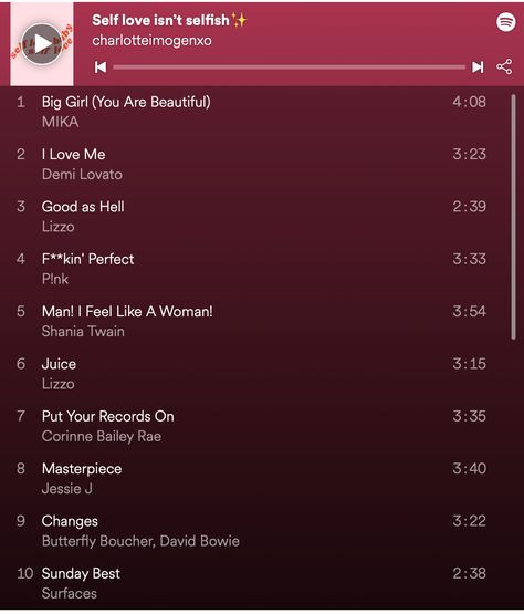 Self Love Playlist, Self Love Songs, Love Playlist, Playlist Names Ideas, Playlist Names, Names Ideas, Playlist Covers, Music Mood, Types Of Music