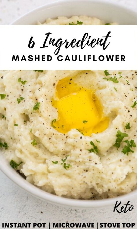 Vegan Mashed Cauliflower, Cauliflower Mashed Potatoes Recipe, Keto Mashed Cauliflower, Cauliflower Mashed, Garlic Mashed Cauliflower, Mashed Cauliflower Recipe, Creamy Mashed Cauliflower, Easy Mashed Potatoes, Cauliflower Mashed Potatoes