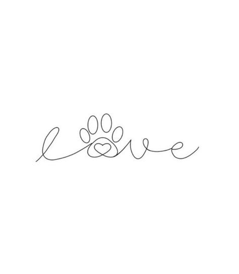 Dog Love Tattoo Ideas, Lost Pet Tattoo, Dog Small Tattoo, Tattoo Pet, Tattoos For Dog Lovers, Pawprint Tattoo, Idee Cricut, Paw Tattoo, Cute Tiny Tattoos